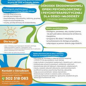 Opieka psychologiczna Czersk